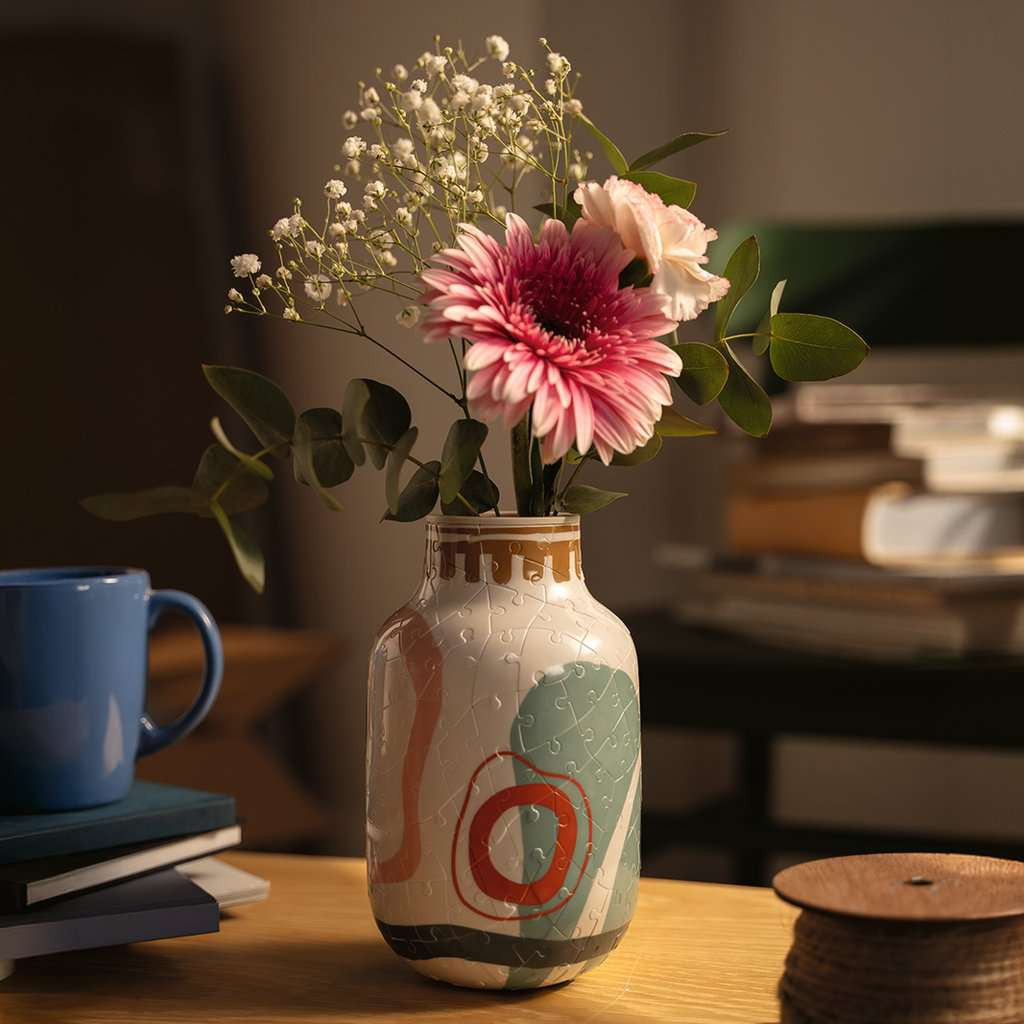 Puzzel 3D 162 stukjes - Vase Organic Beige