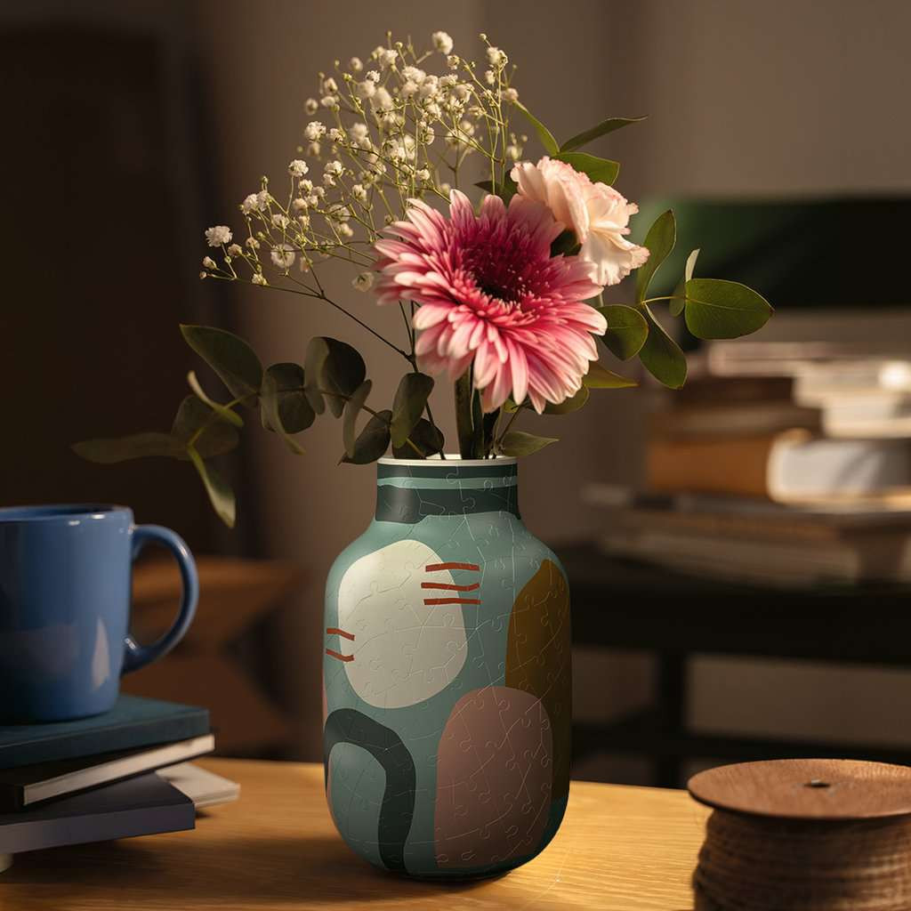 Puzzel 3D 162 stukjes - Vase Organic Sage