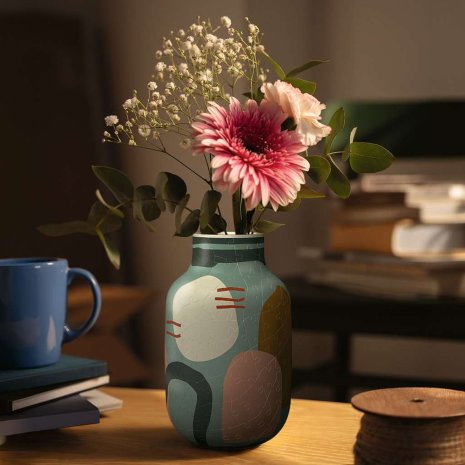Puzzel 3D 162 stukjes - Vase Organic Sage