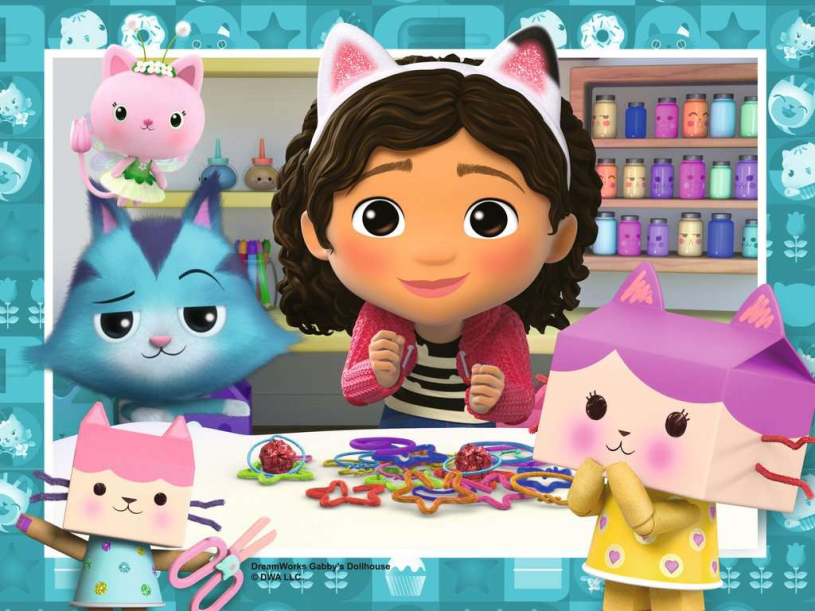 4 puzzels Gabby's Dollhouse 12/16/20/24p