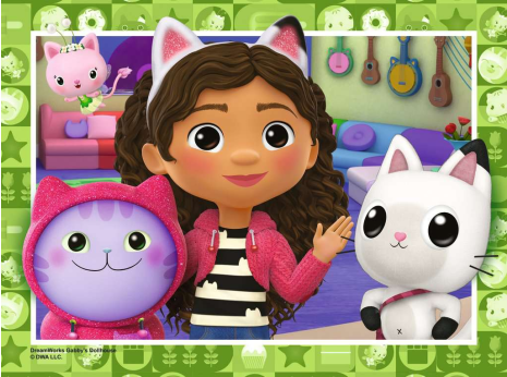 4 puzzels Gabby's Dollhouse 12/16/20/24p