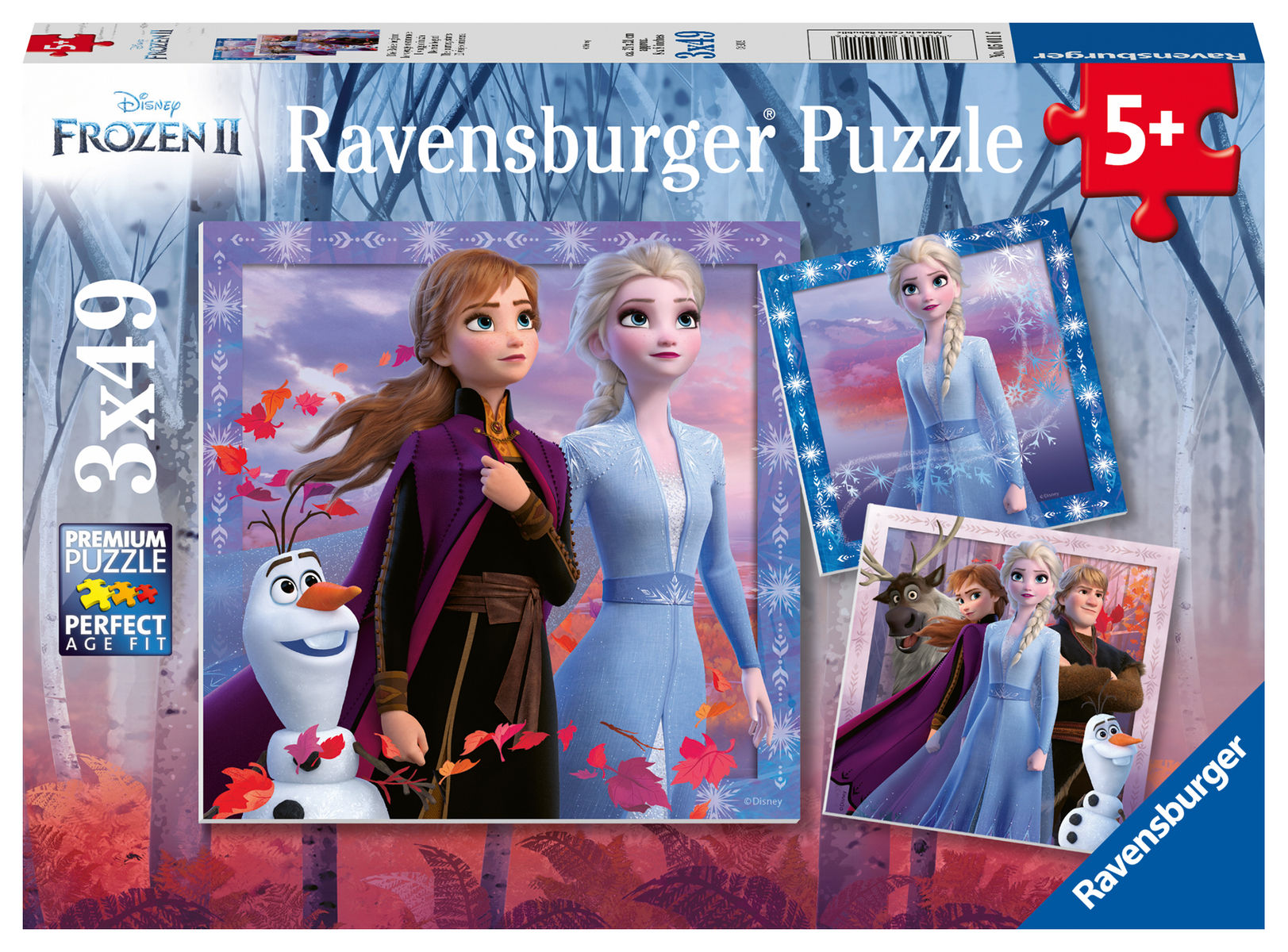 Puzzel 3x49 stukjes Frozen 2