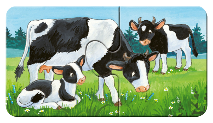 My first puzzles (9x2 st.) Dierenfamiles op de boerderij