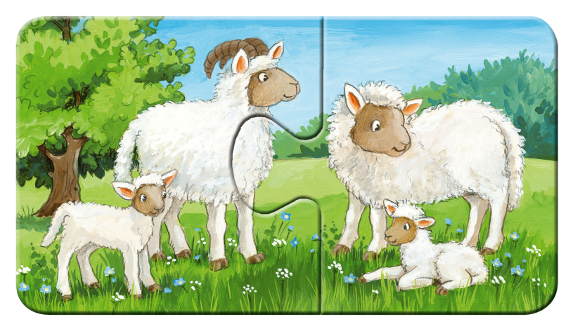 My first puzzles (9x2 st.) Dierenfamiles op de boerderij