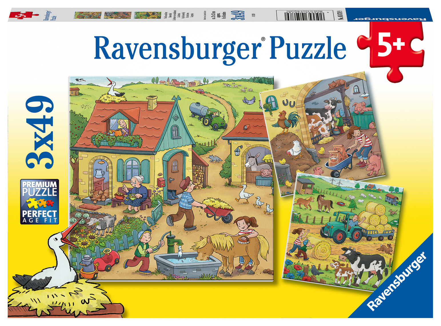 Puzzel 3x49 stukjes Boerderij