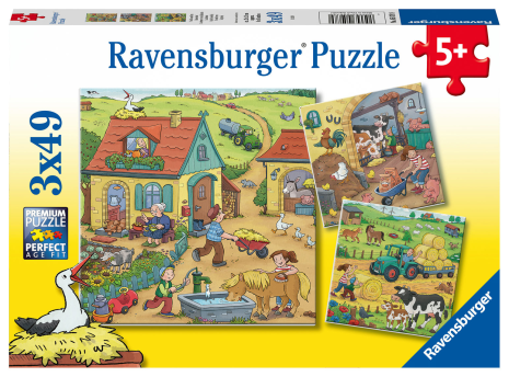 Puzzel 3x49 stukjes Boerderij