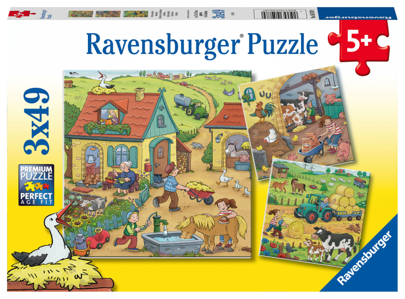 Puzzel 3x49 stukjes Boerderij