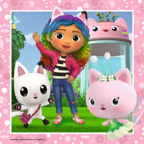 Puzzel 3x49 stukjes Gabby's Dollhouse