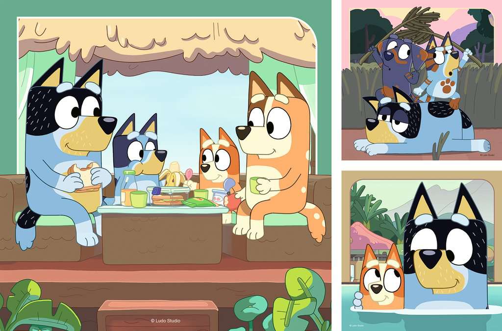 Puzzel 3x49 stukjes - Bluey