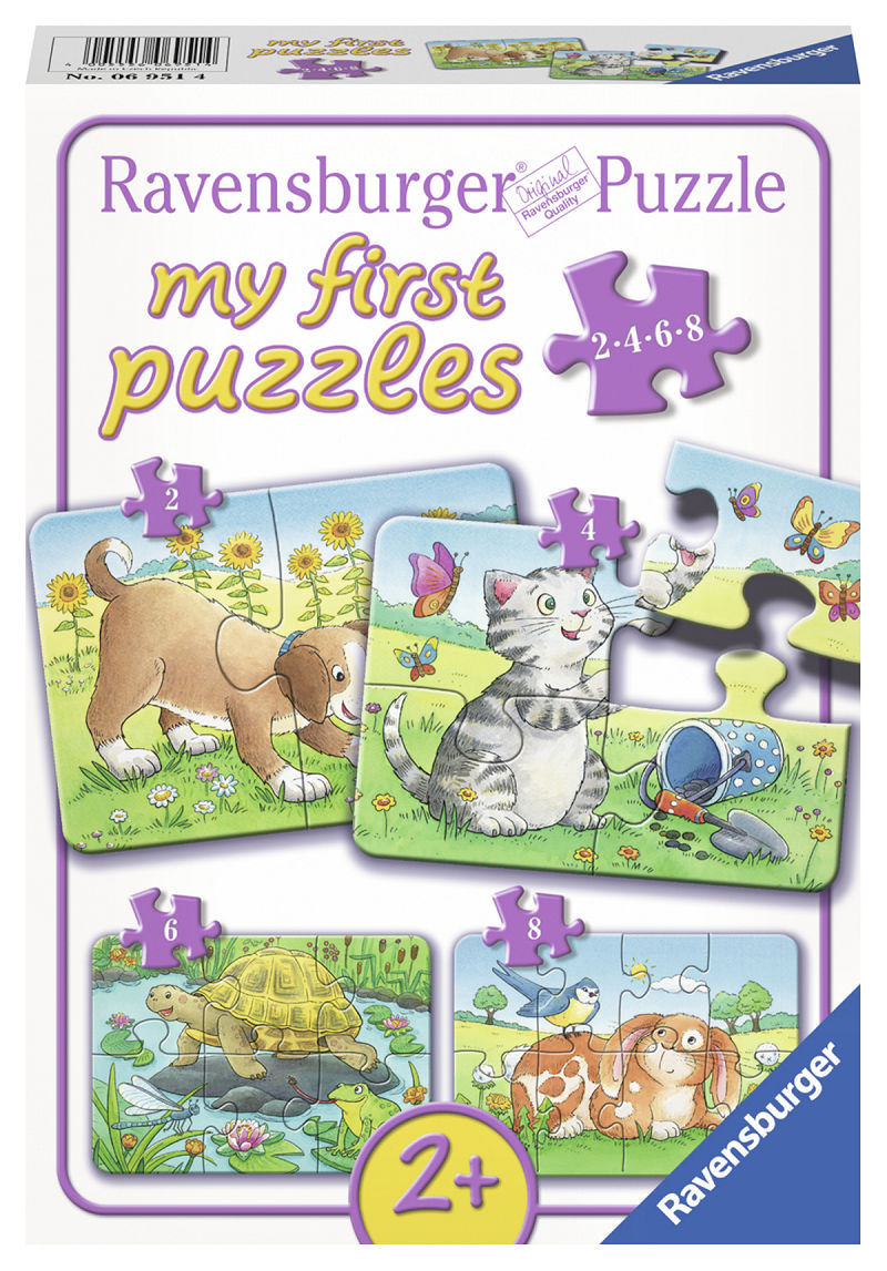 Mijn eerste puzzel Schattige huisdieren 2+4+6+8 stukjes