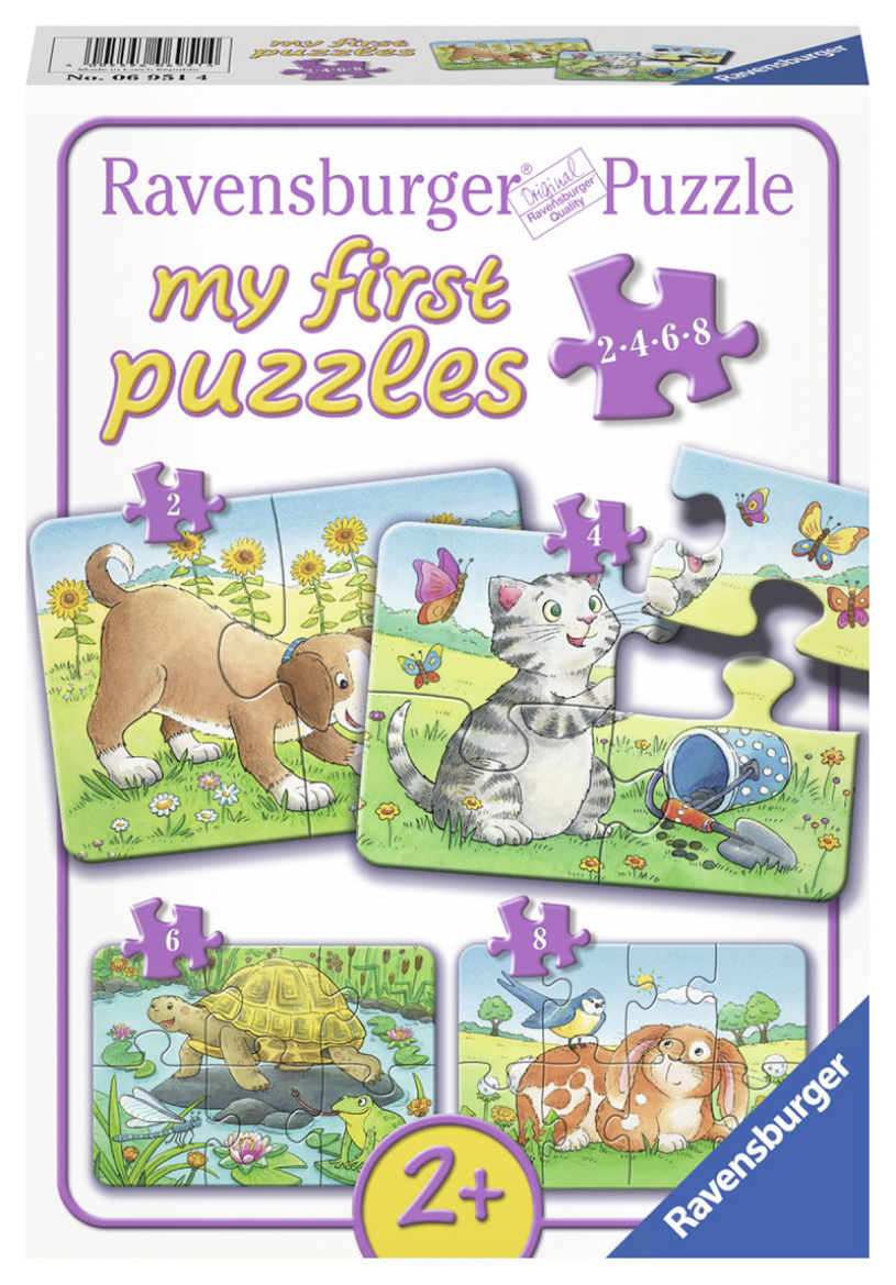 Mijn eerste puzzel Schattige huisdieren 2+4+6+8 stukjes