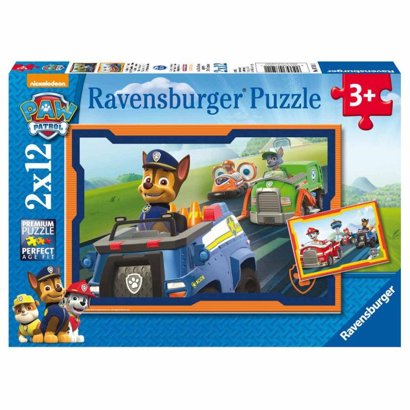 Puzzel 2x12 stukjes Paw patrol in actie