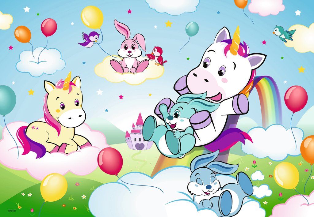 Puzzel 2x24 stukjes Sprookjesachtige eenhoorn