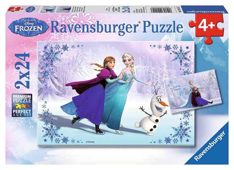 Puzzel 2x24 stukjes Disney Frozen