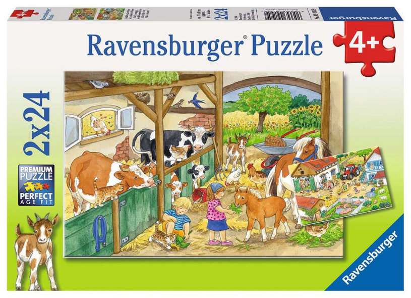 Puzzel 2x24 stukjes Vrolijk boerderijleven