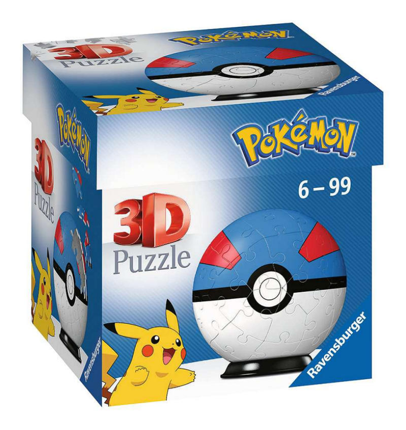 Puzzelbal 54 stukjes Pokemon Great