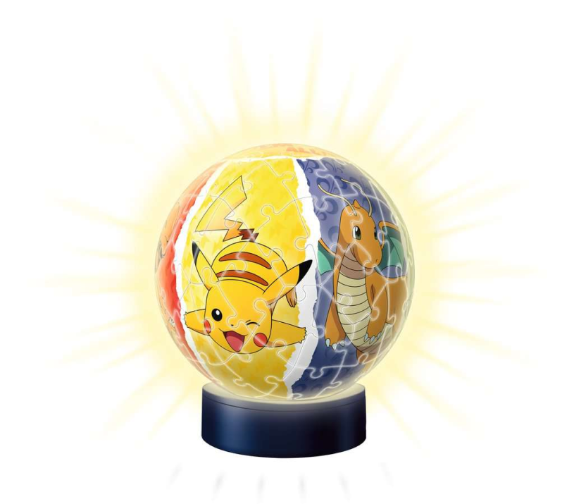 Puzzelbal 72 stukjes Pokemon met licht