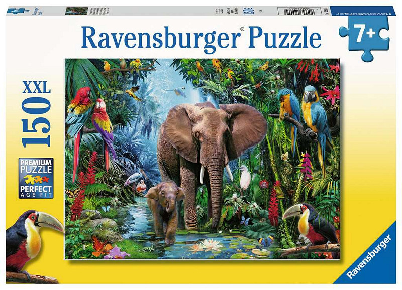 Puzzel 150 stukjes xxl Olifanten in de jungle
