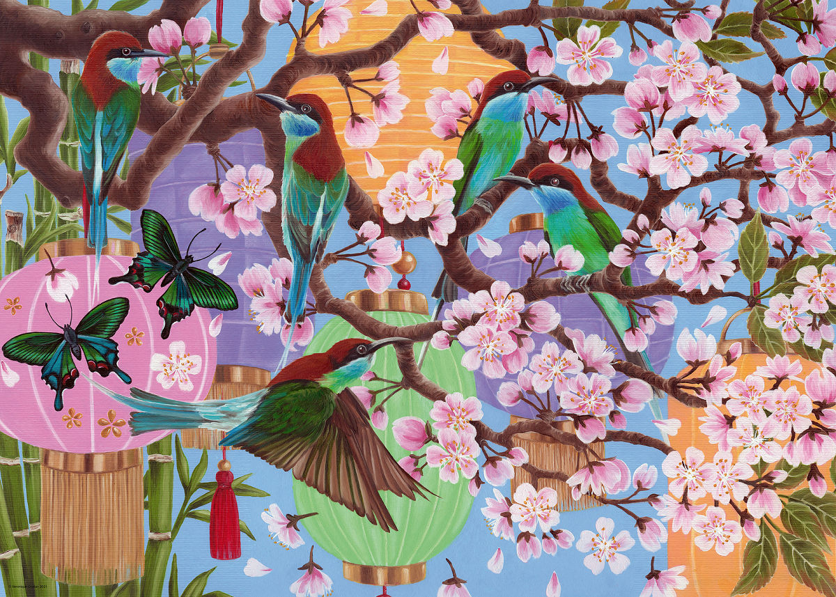 Puzzel 1000 stukjes Kersenboom in bloei