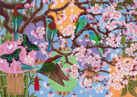 Puzzel 1000 stukjes Kersenboom in bloei