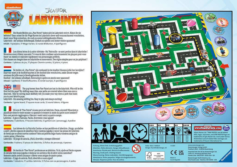 Vrolijke kinderspellen Paw Patrol Junior Labyrinth