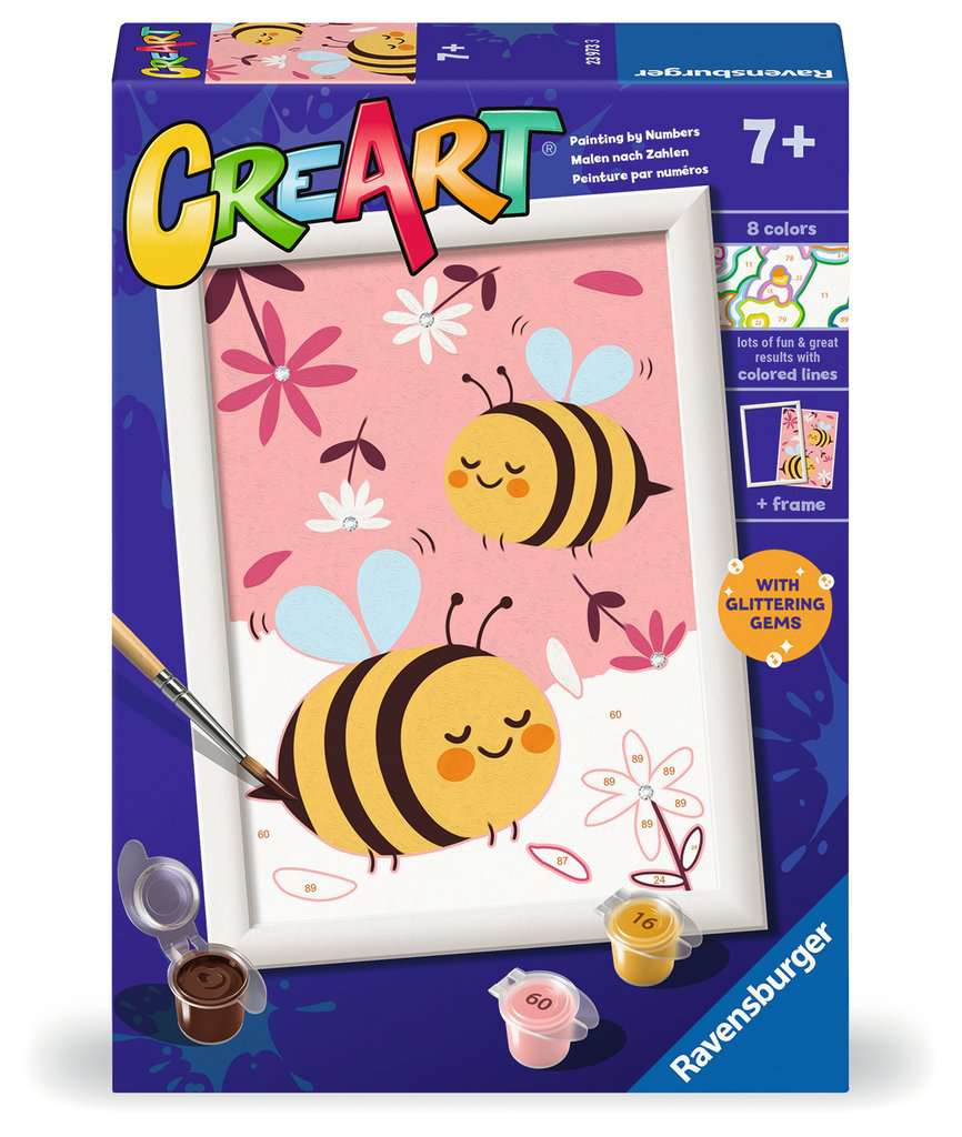 Ravensburger CreArt Serie E Glitter - Happy Bumblebees