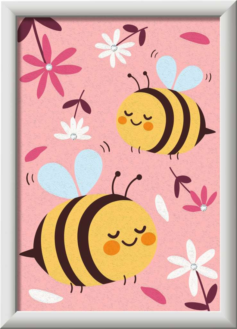 Ravensburger CreArt Serie E Glitter - Happy Bumblebees