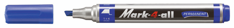 STABILO Mark-4-All 651 marker beitel blauw 10 st.