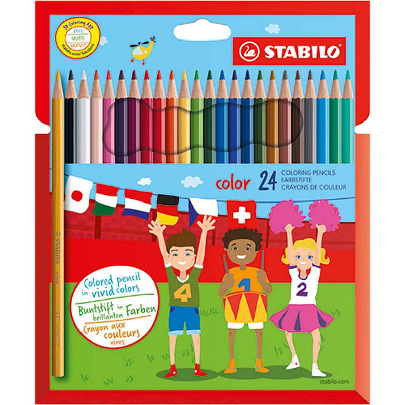 STABILO Color etui met 24 stuks kleurpotoden