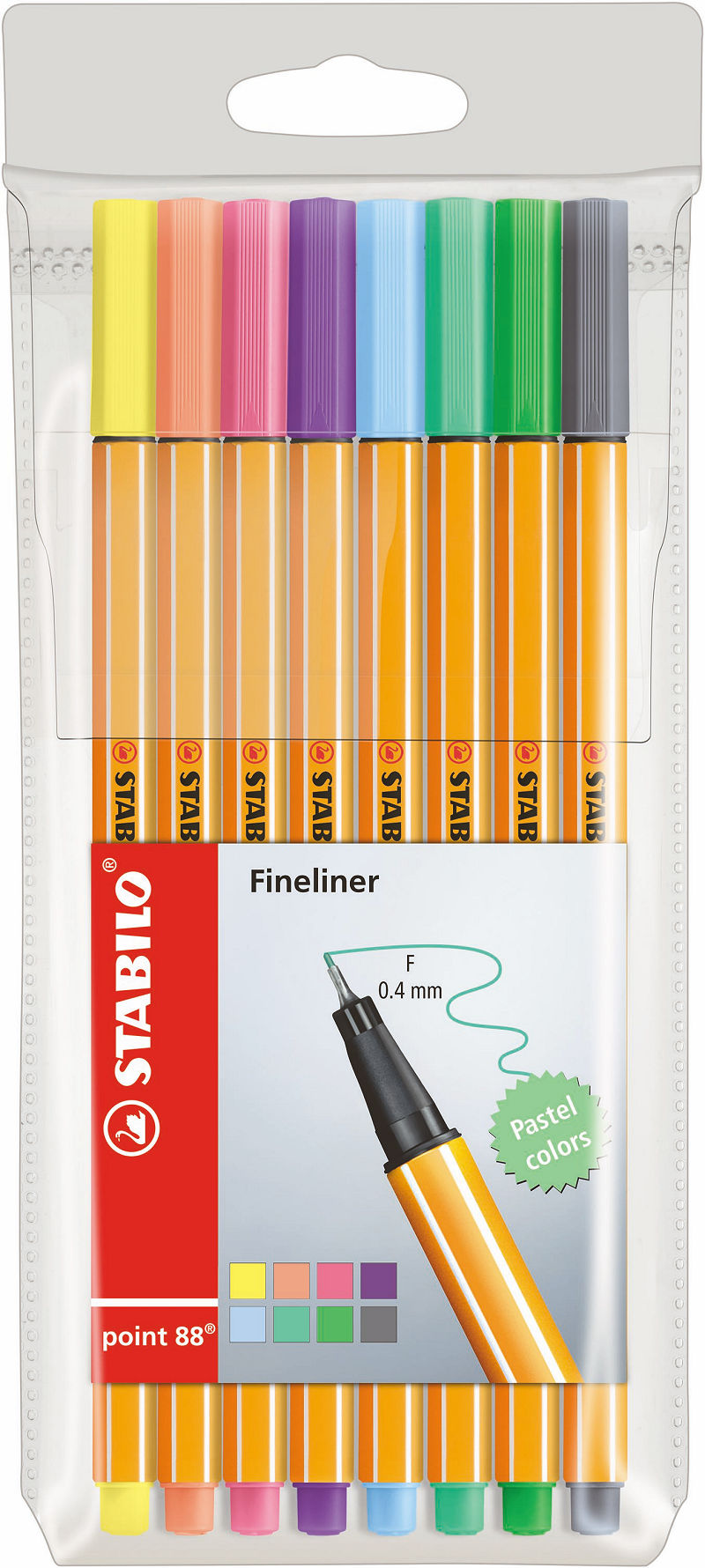 STABILO point 88 pastel etui 8 stuks