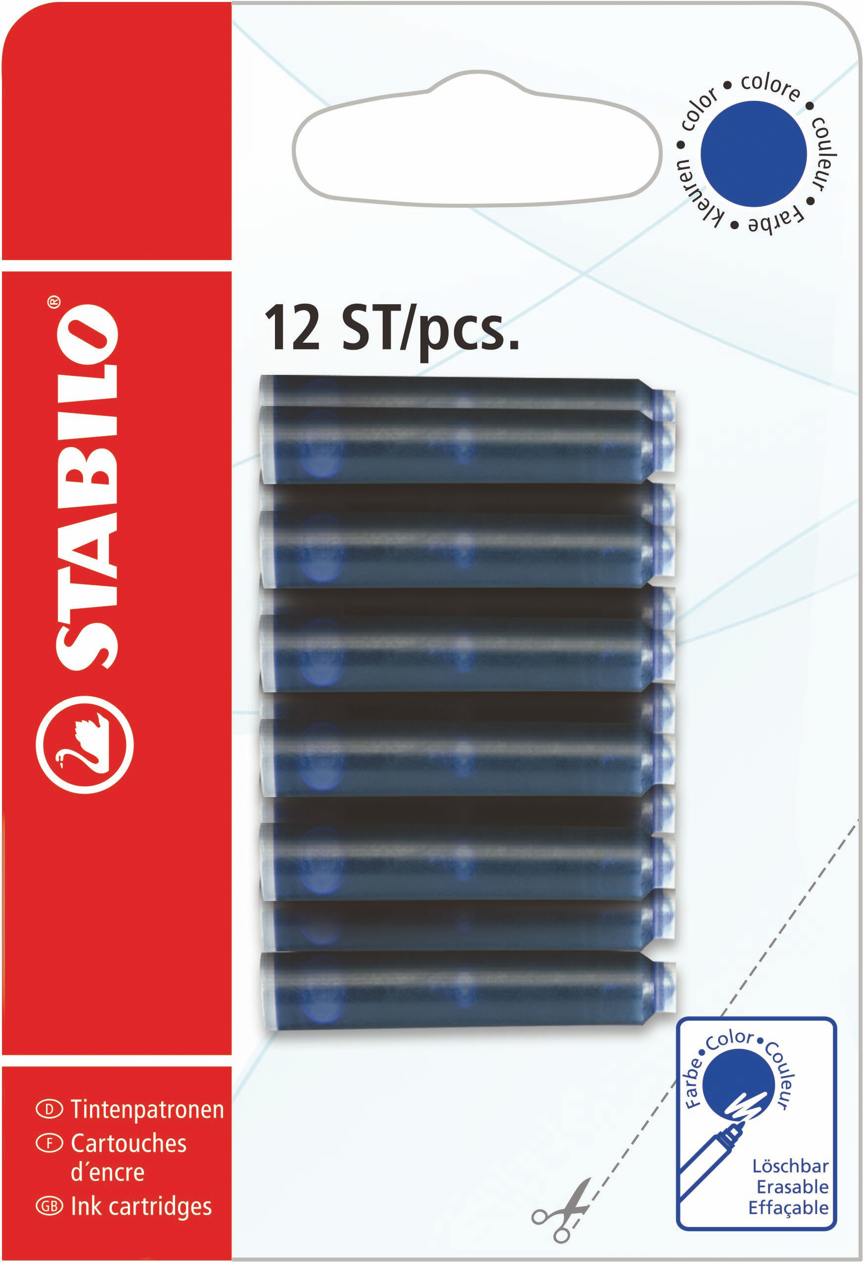 STABILO Easy inkt navullingen blauw 12 stuks