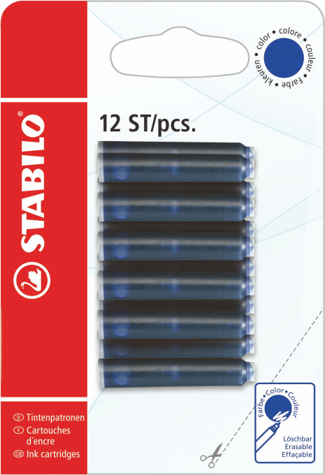 STABILO Easy inkt navullingen blauw 12 stuks