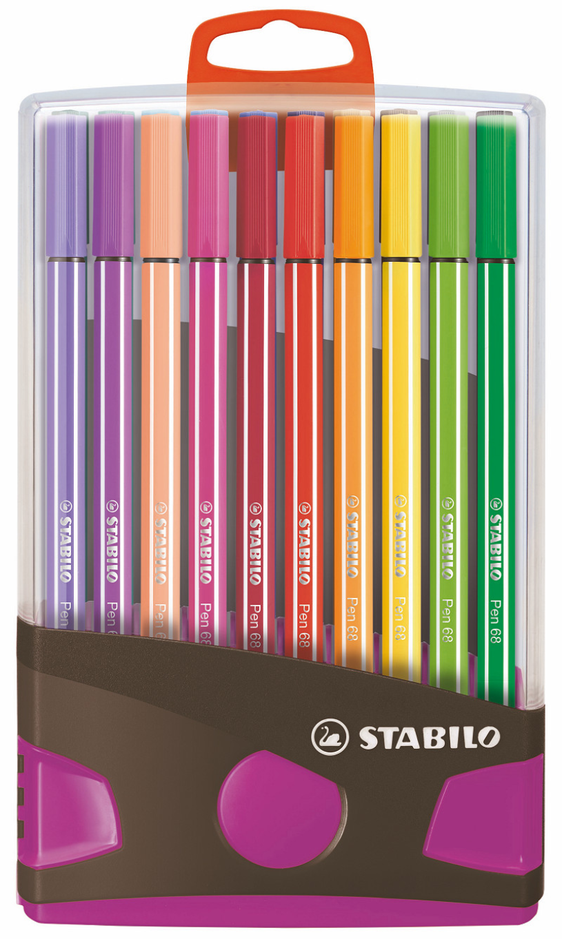STABILO Pen 68 colorparade antraciet/roze