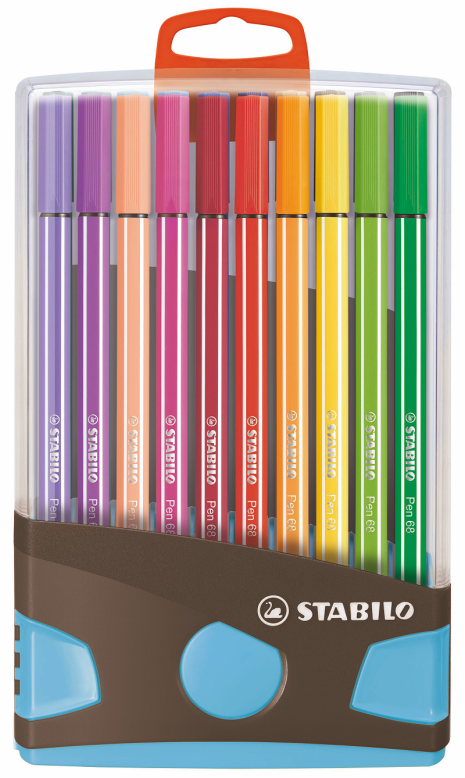 STABILO Pen 68 colorparade antraciet/lichtblauw