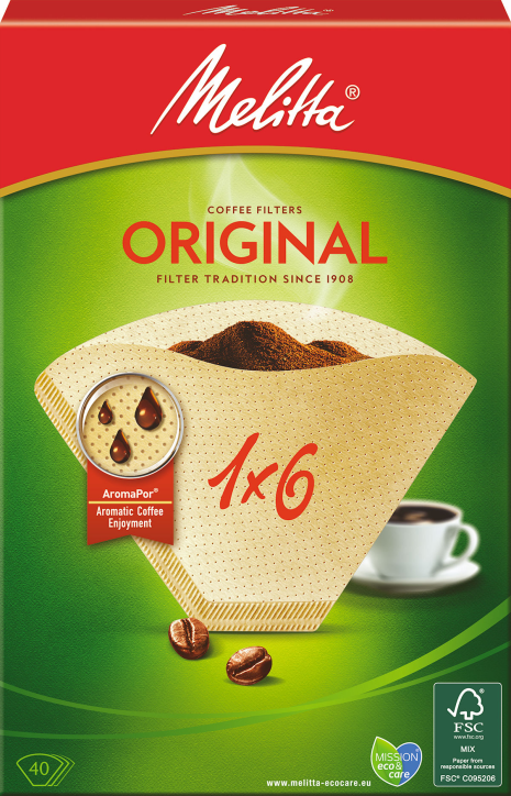 Melitta Original Filterzakjes 1x6/40 - Bruin