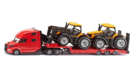 Siku Super Vrachtwgen met aanhanger en bulldozer
