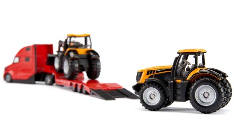 Siku Super Vrachtwgen met aanhanger en bulldozer
