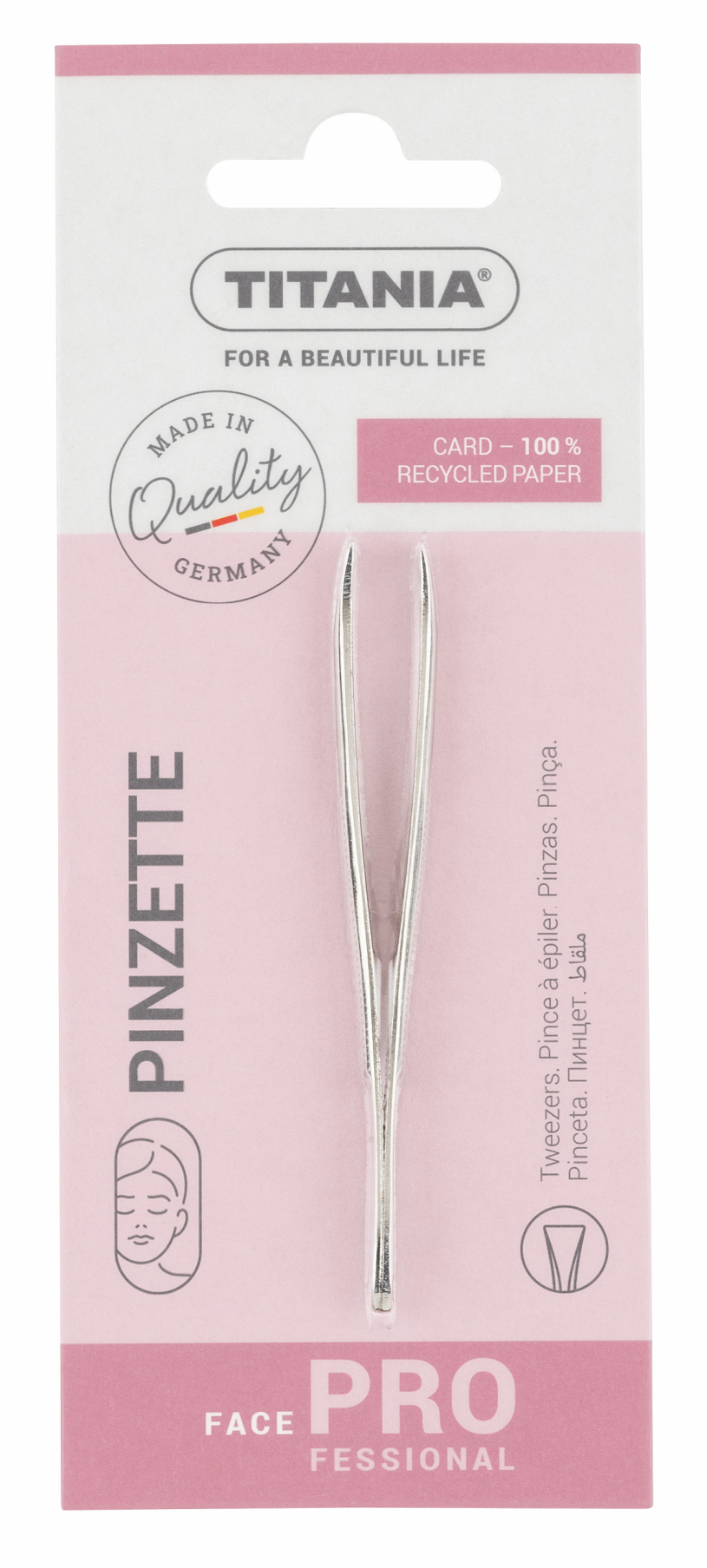 Titania Pincet 8cm - recht