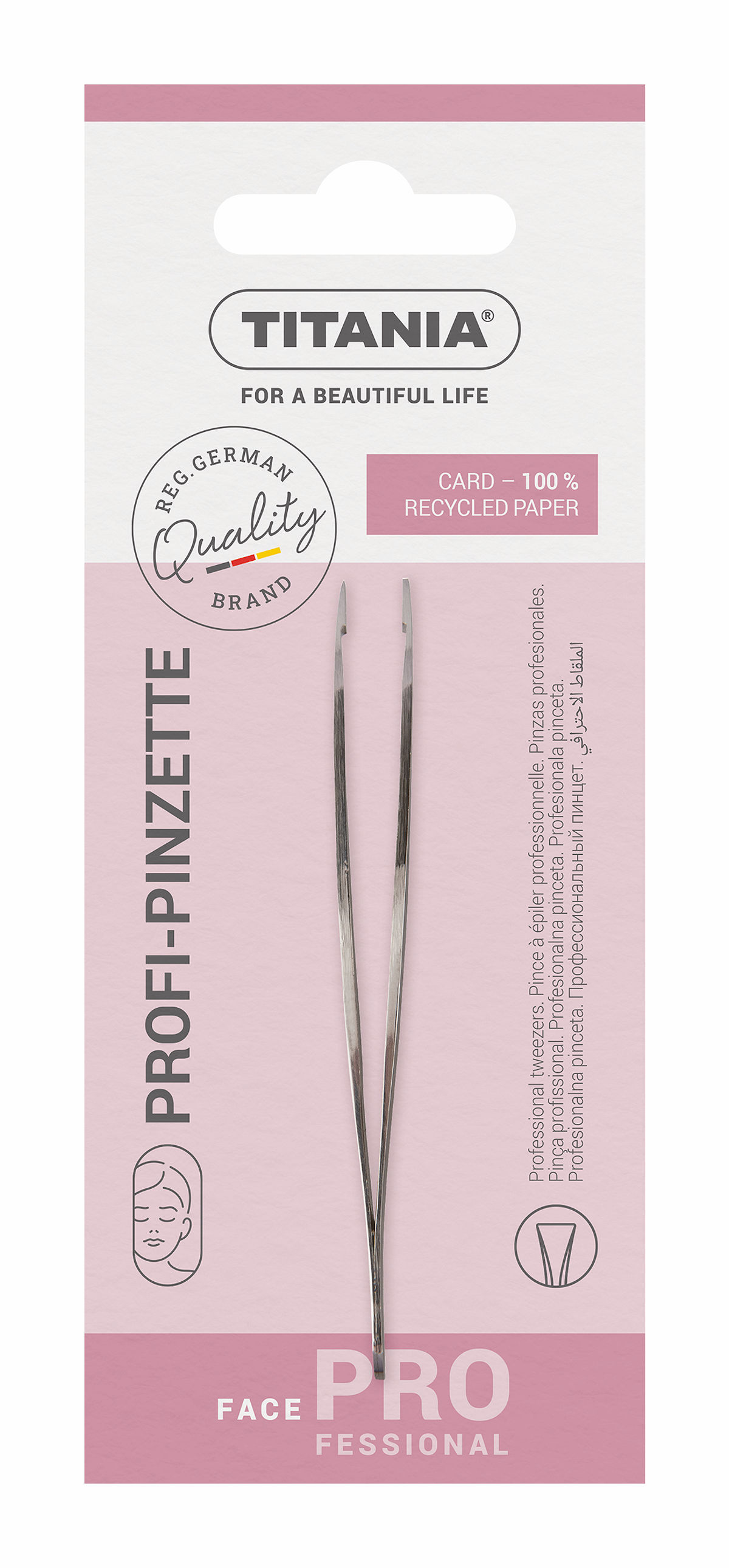 Titania Profi Pincet RVS 9.5cm - recht