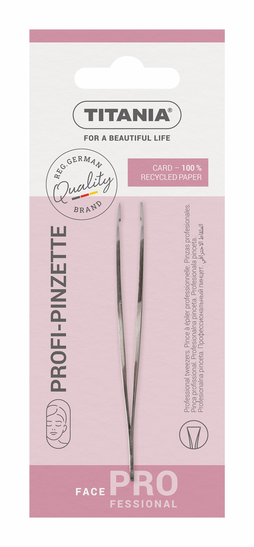 Titania Profi Pincet RVS 9.5cm - recht