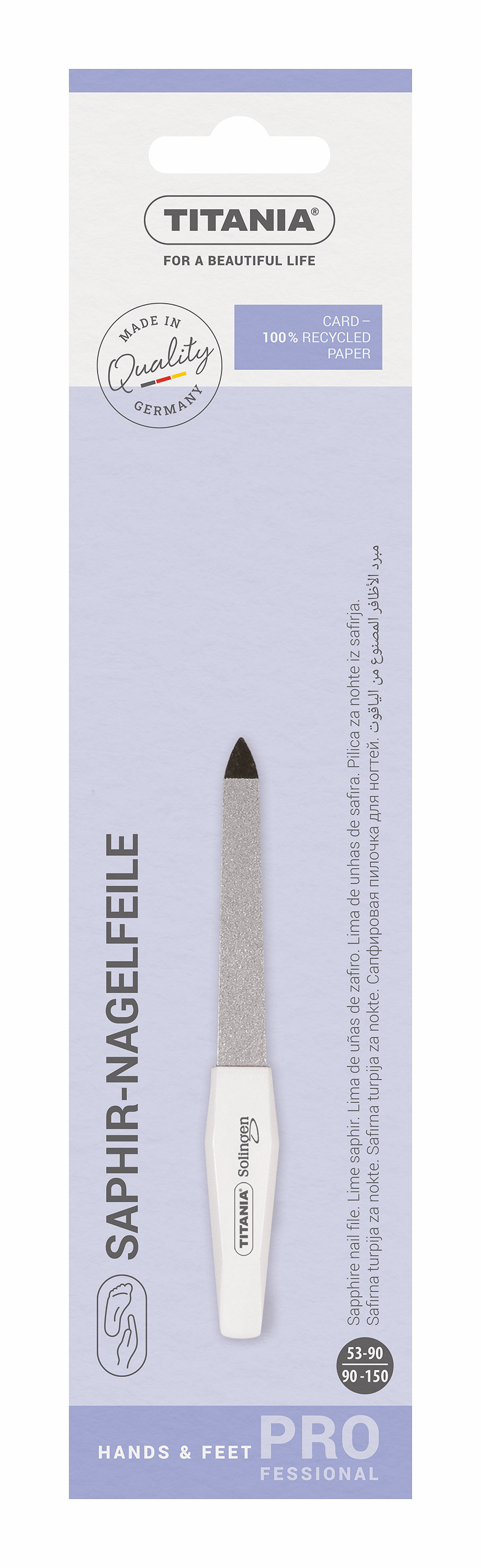 Titania Nagelvijl Solingen Saffier 10cm
