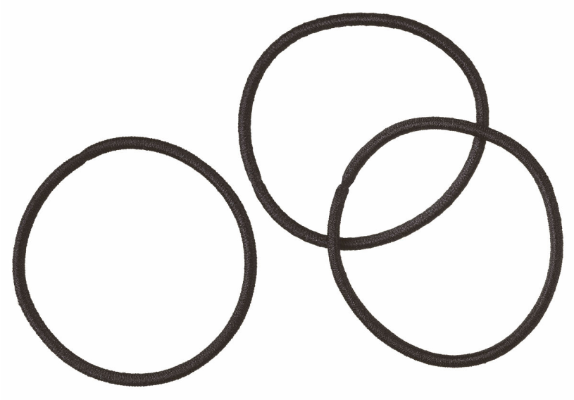 Titania Haar elastiek 2mm dia 4.5cm 9 stuks - zwart