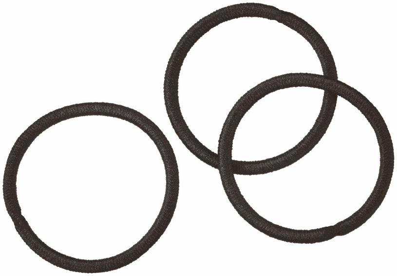 Titania Haar elastiek 4mm dia 4.5cm 9 stuks - zwart