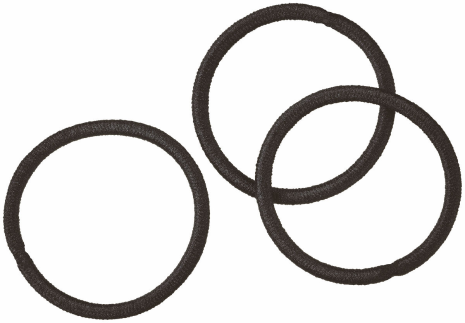 Titania Haar elastiek 4mm dia 4.5cm 9 stuks - zwart