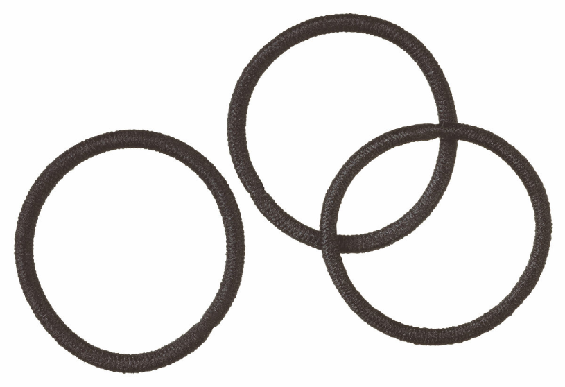 Titania Haar elastiek 2mm dia 3cm 12 stuks - zwart