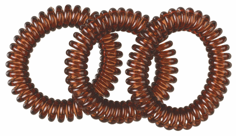 Titania Haar elastiek Anti Ziep 5cm 3 stuks - bruin