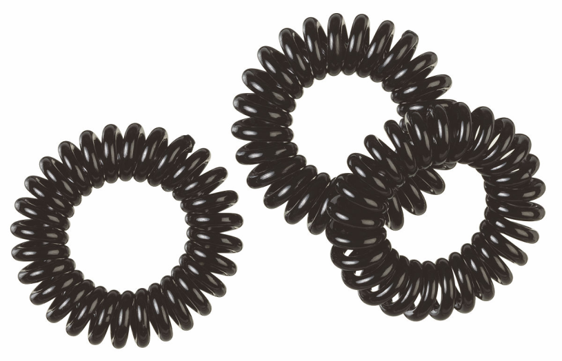 Titania Haar elastiek Anti Ziep 3.5cm 3 stuks - zwart