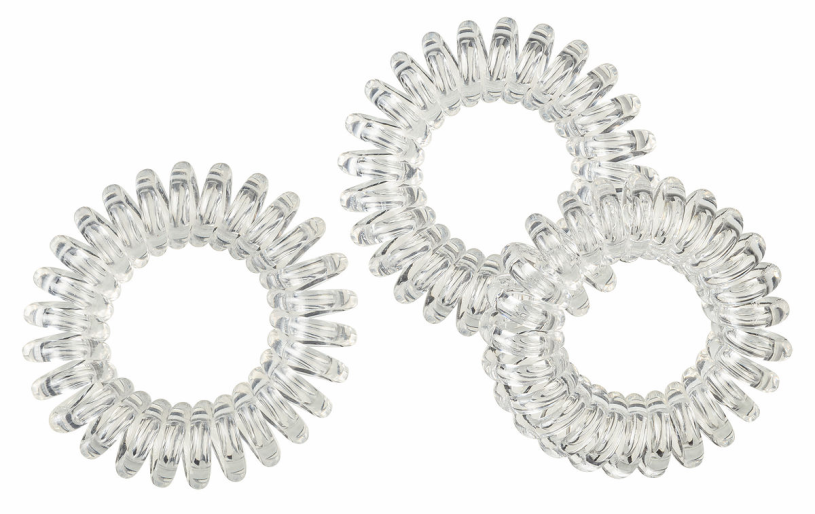 Titania Haar elastiek Anti Ziep 3.5cm 3 stuks - transparant