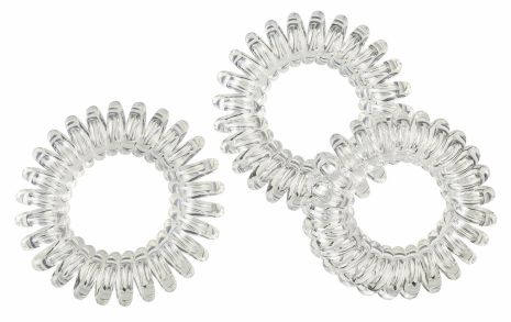 Titania Haar elastiek Anti Ziep 3.5cm 3 stuks - transparant