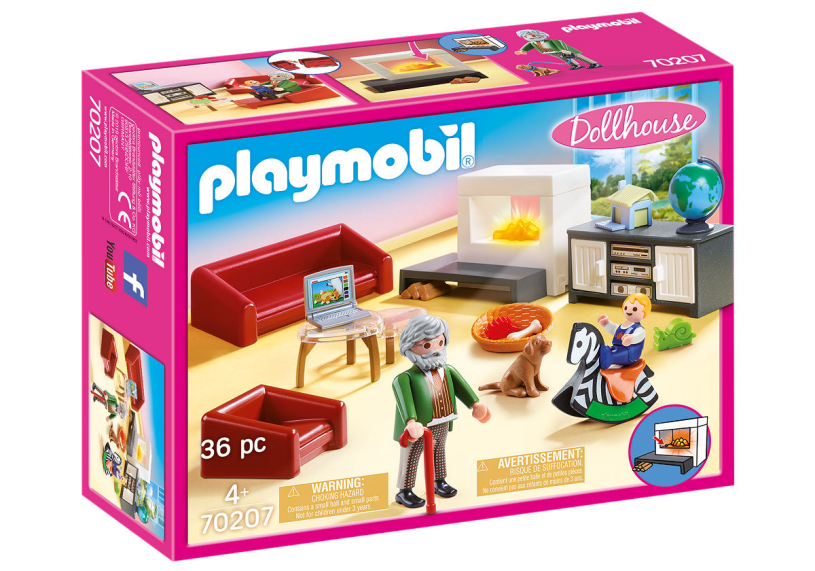 Playmobil Dollhouse Huiskamer met openhaard